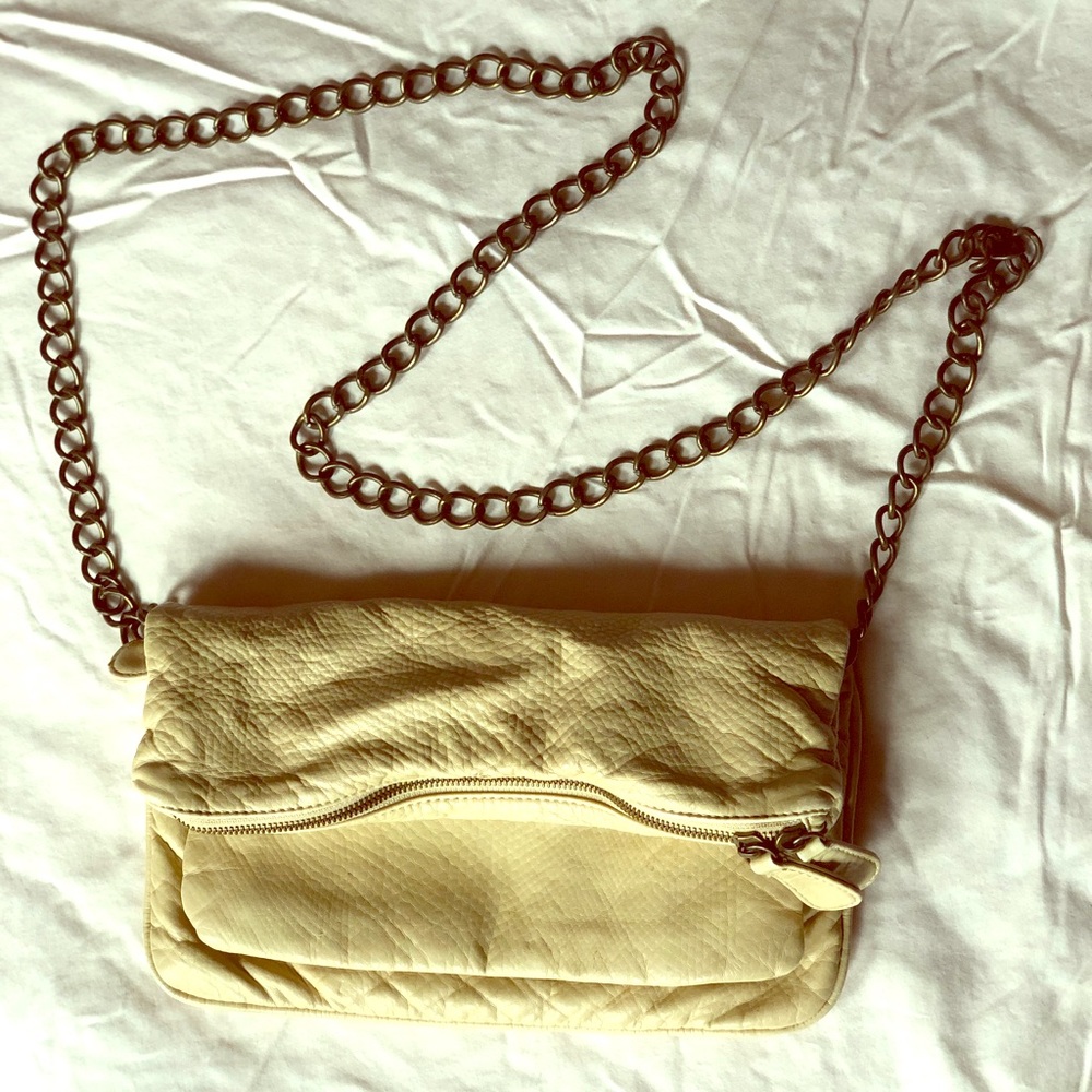 Deuce Lux Crossbody Chainlink Ivory Purse - Urban